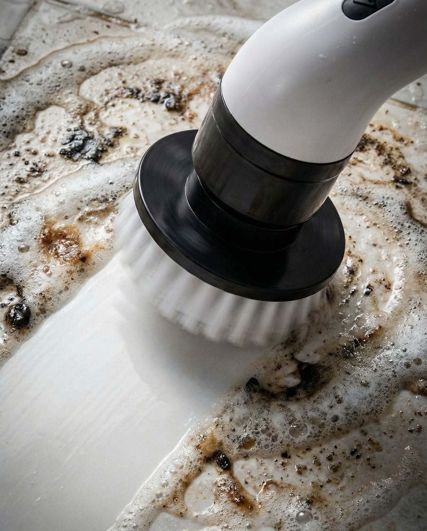 Electric Spin Scrubber Cordless - Power Scrubber for Shower Cleaning, Bathroom Scrub Brush with 7 Replaceable Brush Heads & Extendable Handle, 2-Speed Electric Cleaner